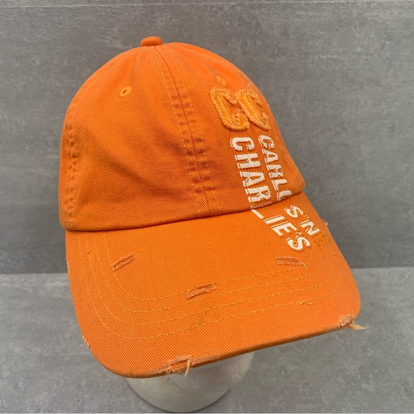 COZUMEL Carlos N Charlies Hat Baseball Ball Cap ADJUSTABLE Orange Relaxed Fit - Picture 2 of 9
